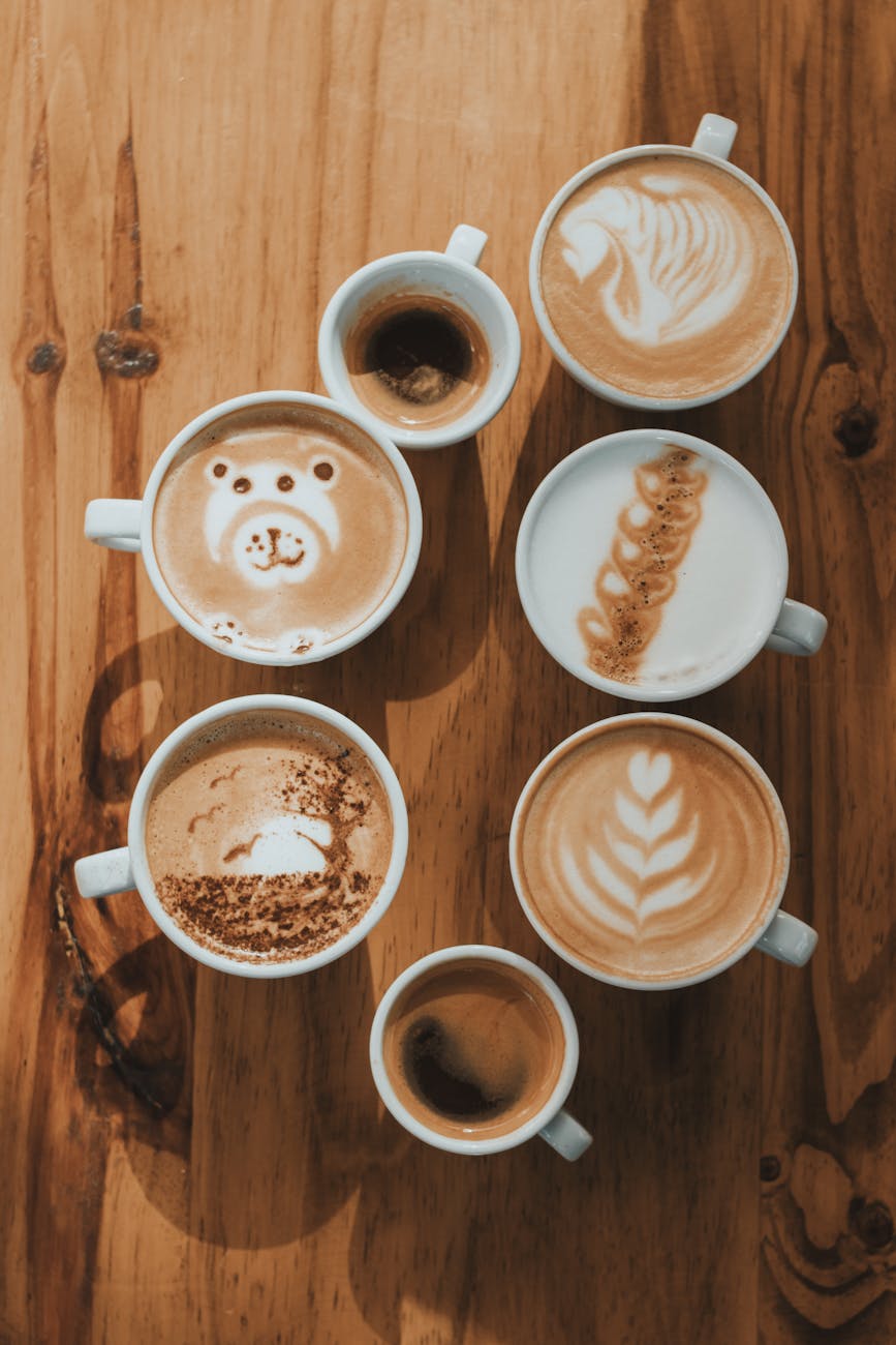 Latte art at Mokha 1450